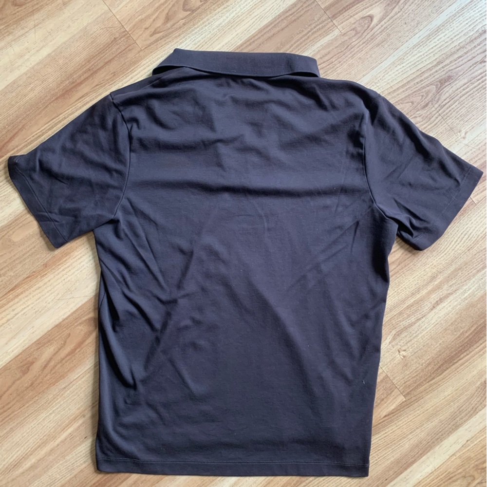 Calvin Klein Brown Zip Polo Shirt - (L) - Picture 3 of 3